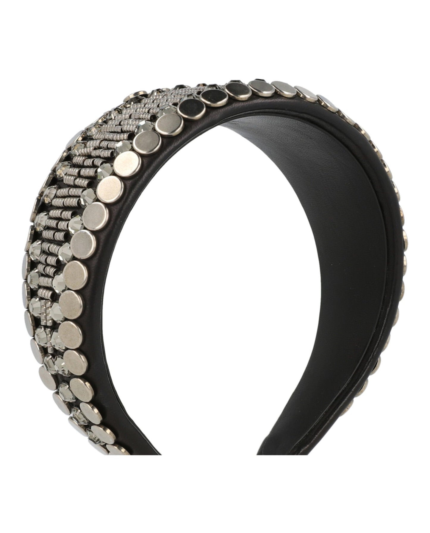 Gucci Womens Beaded Leather Headband