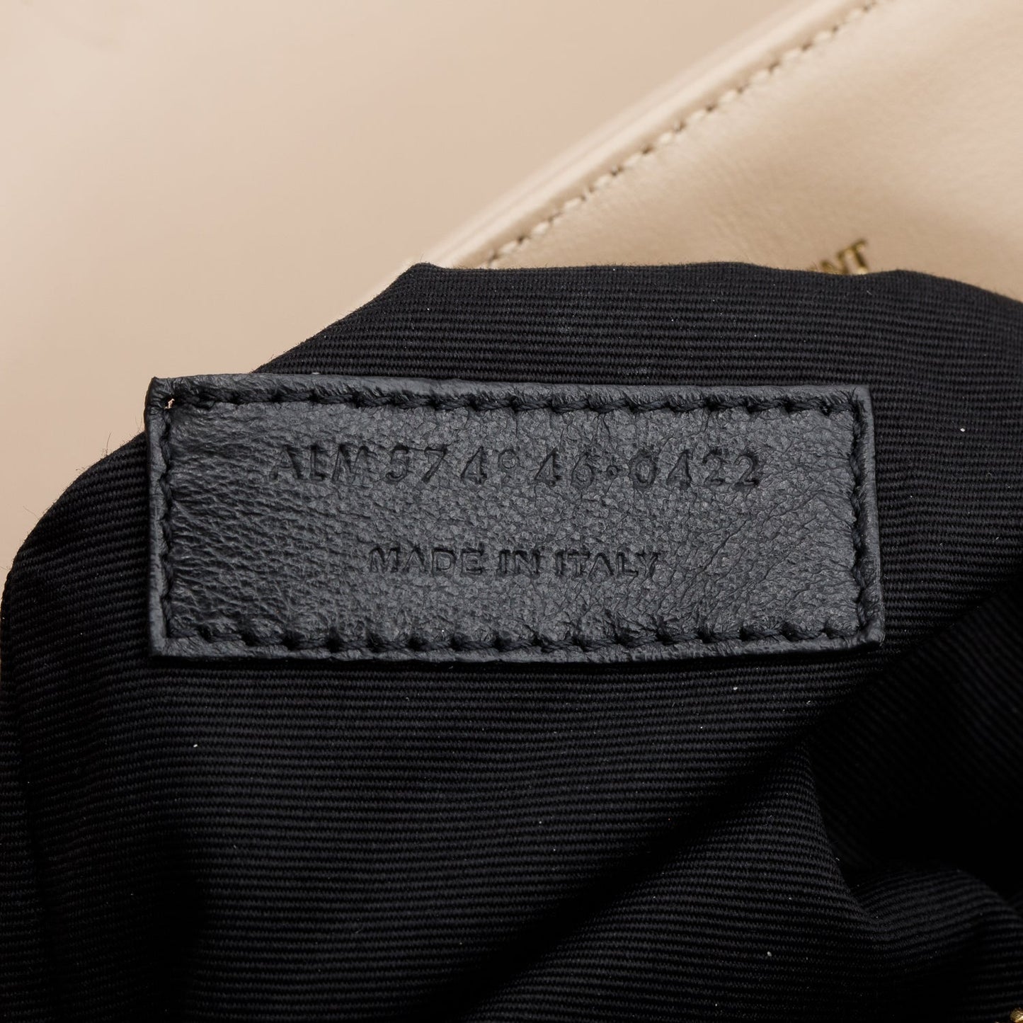 Saint Laurent 2022 Beige Calfskin Y Quilted Monogram Medium Loulou Chain Satchel