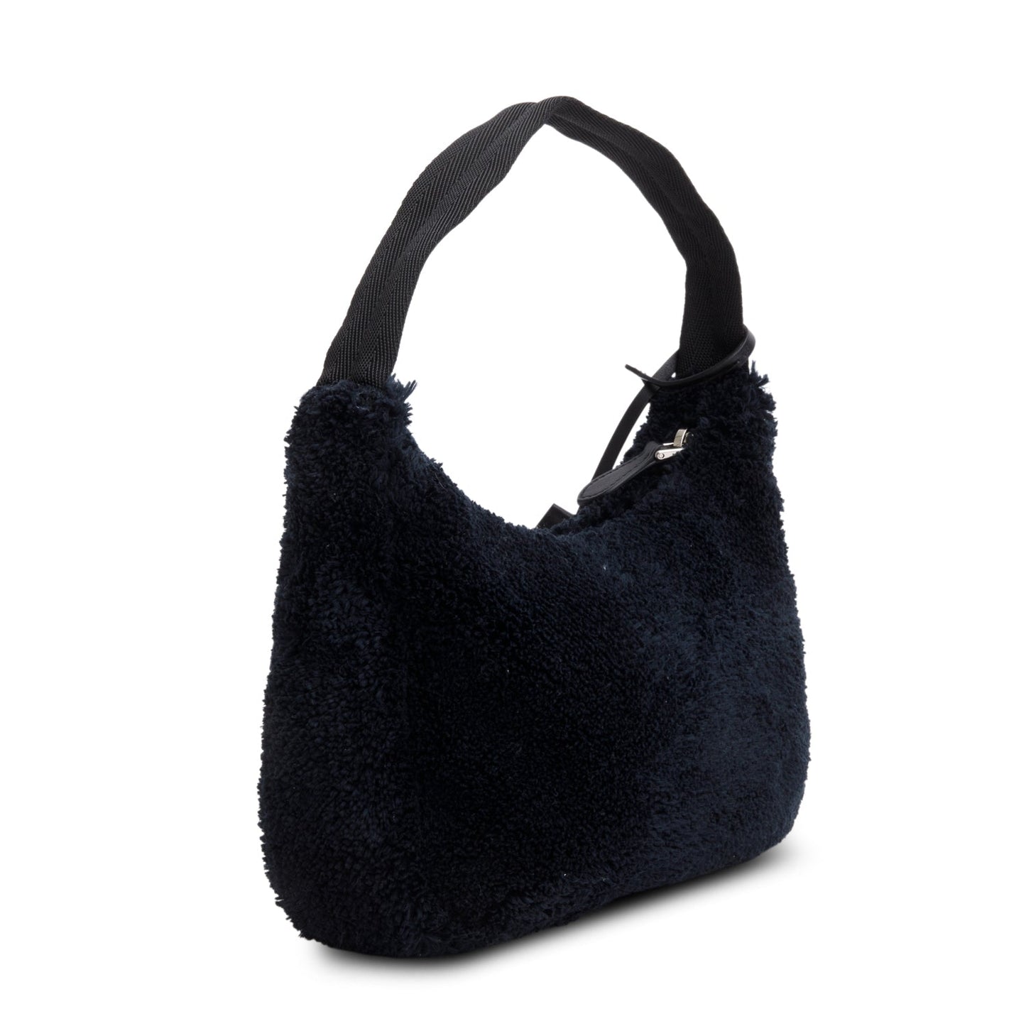 Prada 2021 Black Terry Cloth Mini Re-Edition 2000 Bag