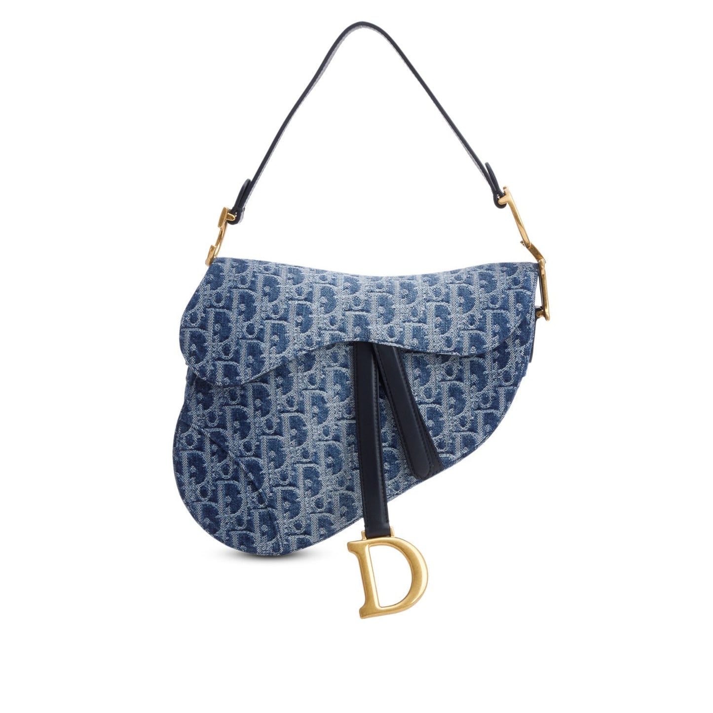 Christian Dior 2026 Blue Denim Dior Oblique Jacquard Saddle Bag