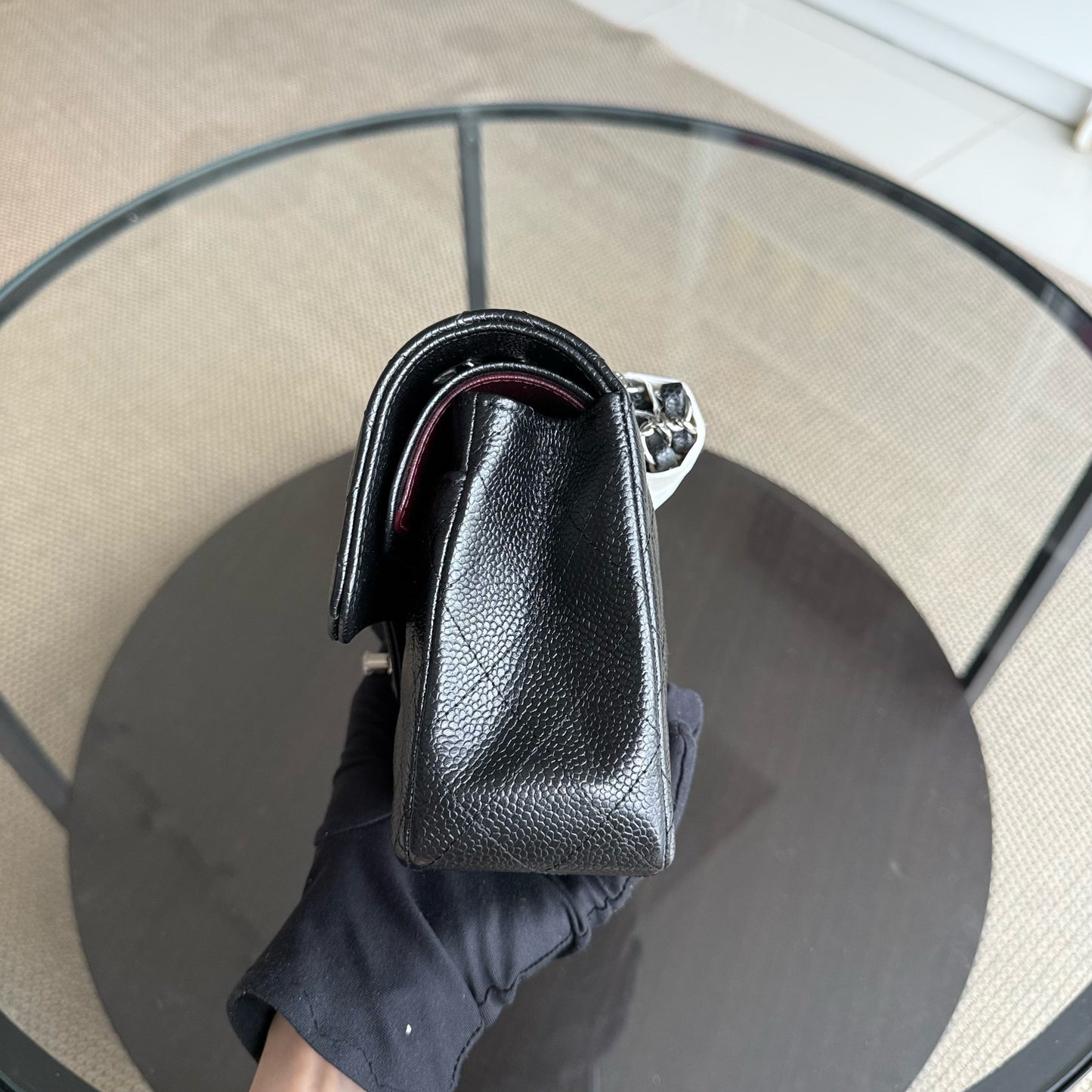 Chanel Classic Flap Small - Caviar 23CM Quilted Black Silver Hardware Series 31