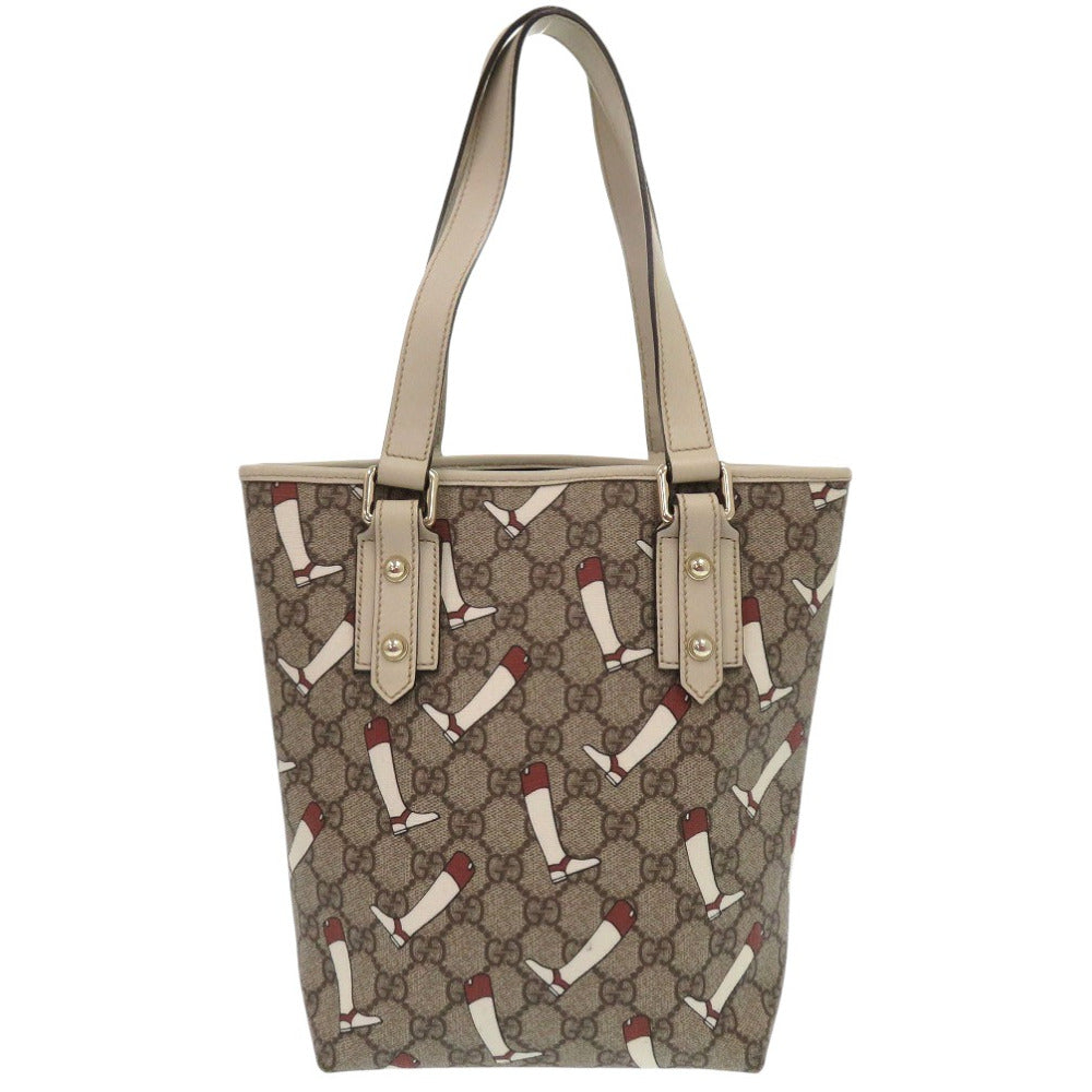 GUCCI Tote Bag GG Supreme Brown