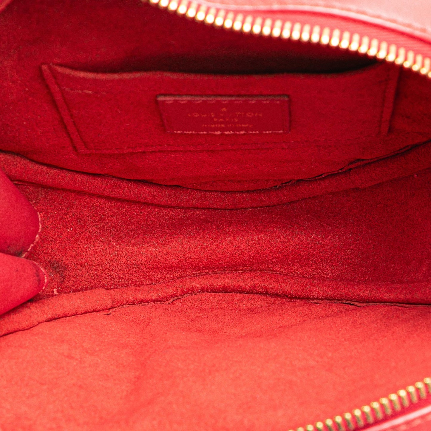 Red Louis Vuitton Calfskin Embellished New Wave Love Lock Crossbody