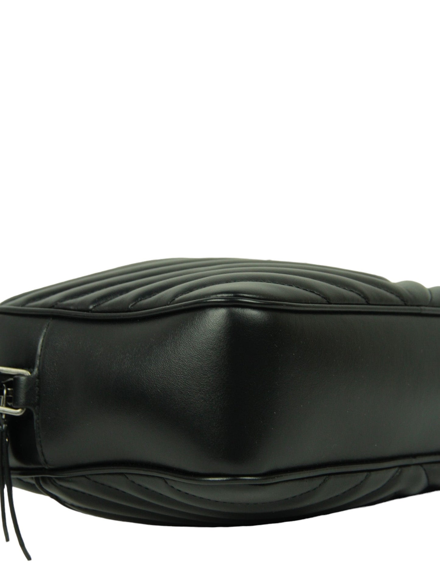 Saint Laurent Black Calfskin Matelasse Monogram Lou Camera Bag