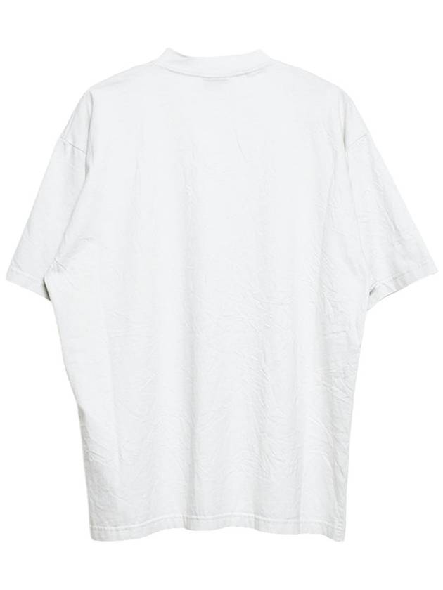 Luxury Balenciaga Trending 2026 Logo Print Cotton Short Sleeve T-Shirt White