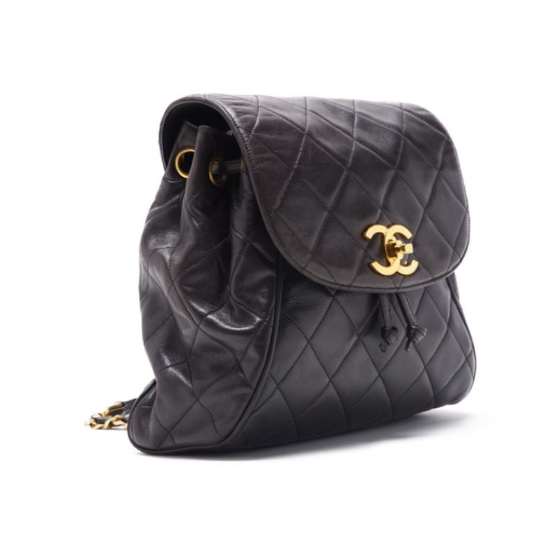 CHANEL CHANEL Matrasse Decacoco Chain Rucksack Black Bag Chain Rucksack Lady Chain Rucksack Hybrid ? Delivery? Chain Rucksack