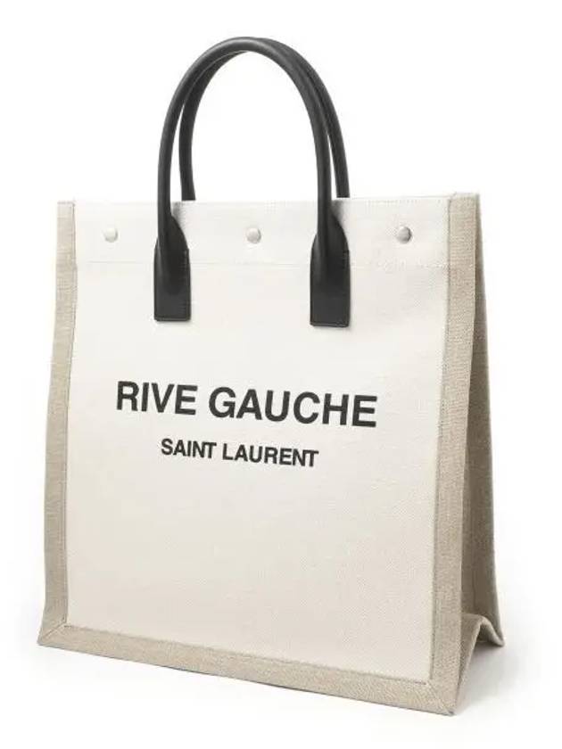Luxury Saint Laurent Trending 2025 Rive Gauche Canvas Tote Bag Nude