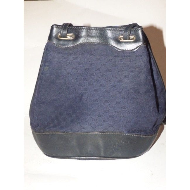 Gucci Leather Canvas Handbag