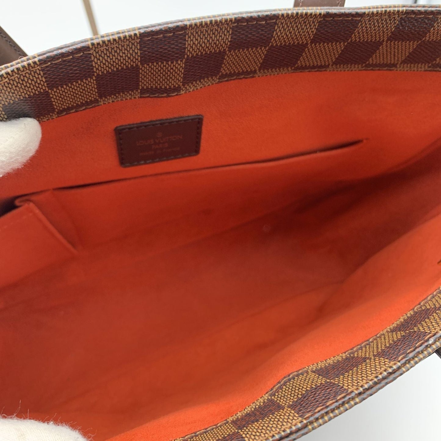LOUIS VUITTON Damier Ebene Canvas Parioli Tote Shoulder Bag