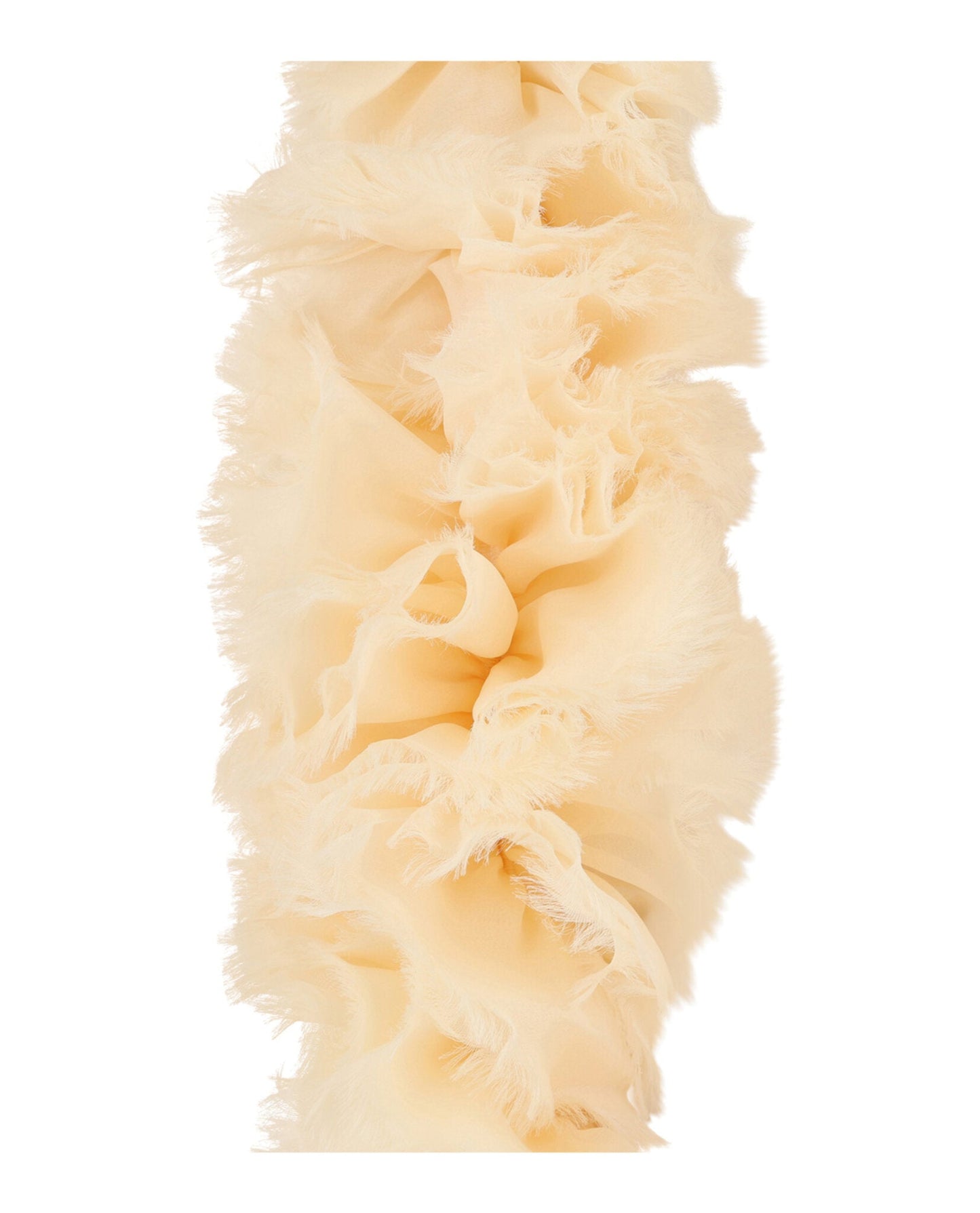 Gucci Womens Silk Ruffle Scarf