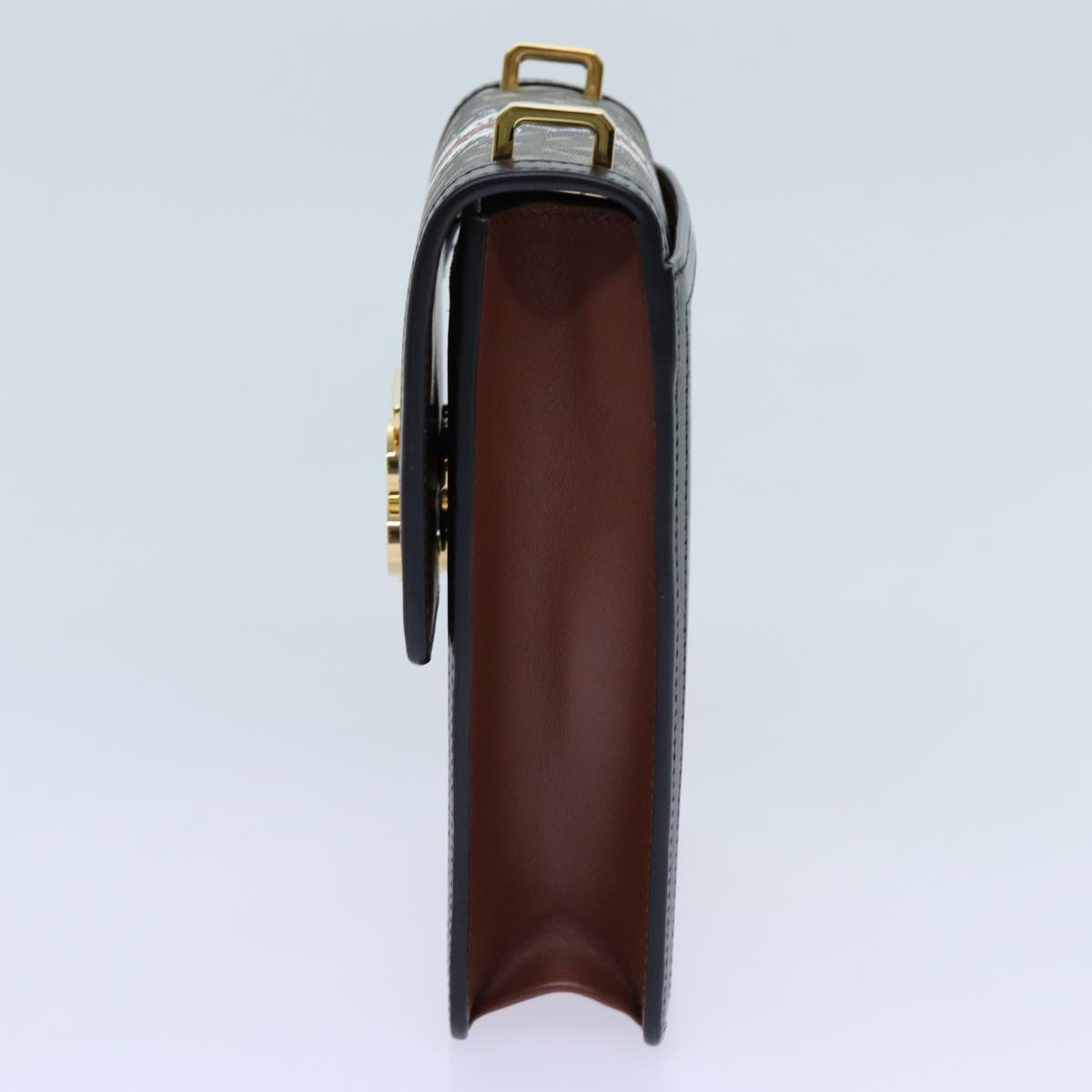 Luxury Burberry Shoulder Bag PVC Leather Brown Auth 70330A