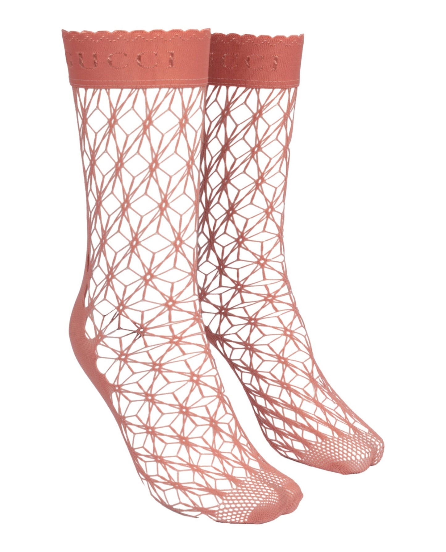 Gucci Womens Fishnet Ankle Socks