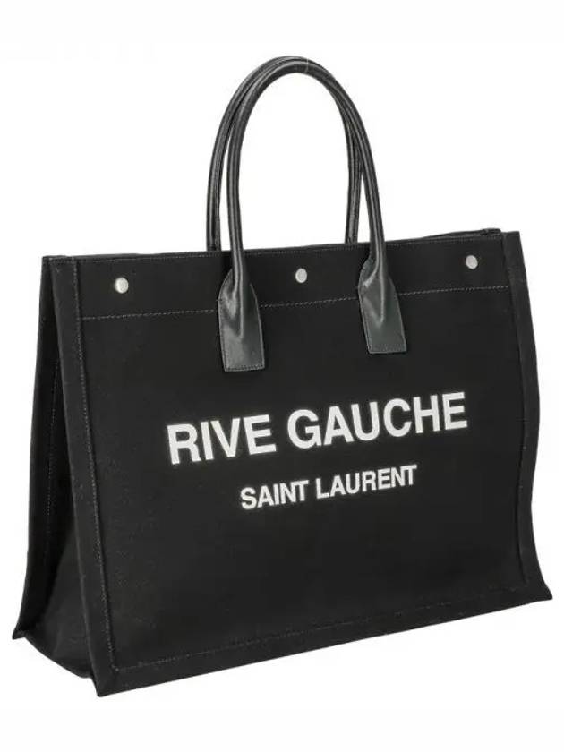 Luxury Saint Laurent Trending 2025 Rive Gauche Lino Legend Large Tote Bag Black