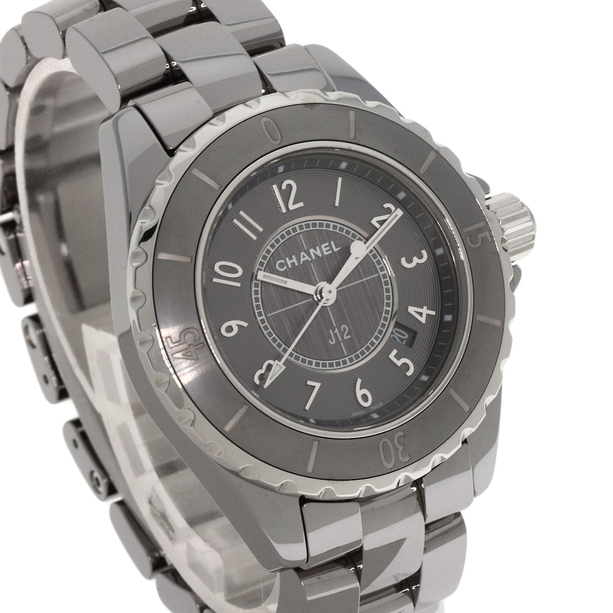 CHANEL Watches Quartz H2978 Titanium/Ceramic, Titanium/Ceramic Silver J12 1.3" Chromatic gray dial Women