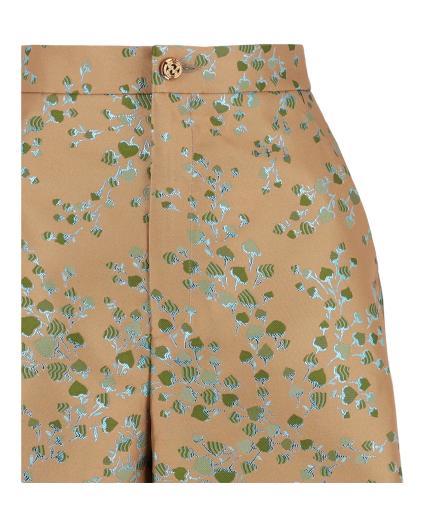 Gucci Womens Metallic Lead Motif Shorts