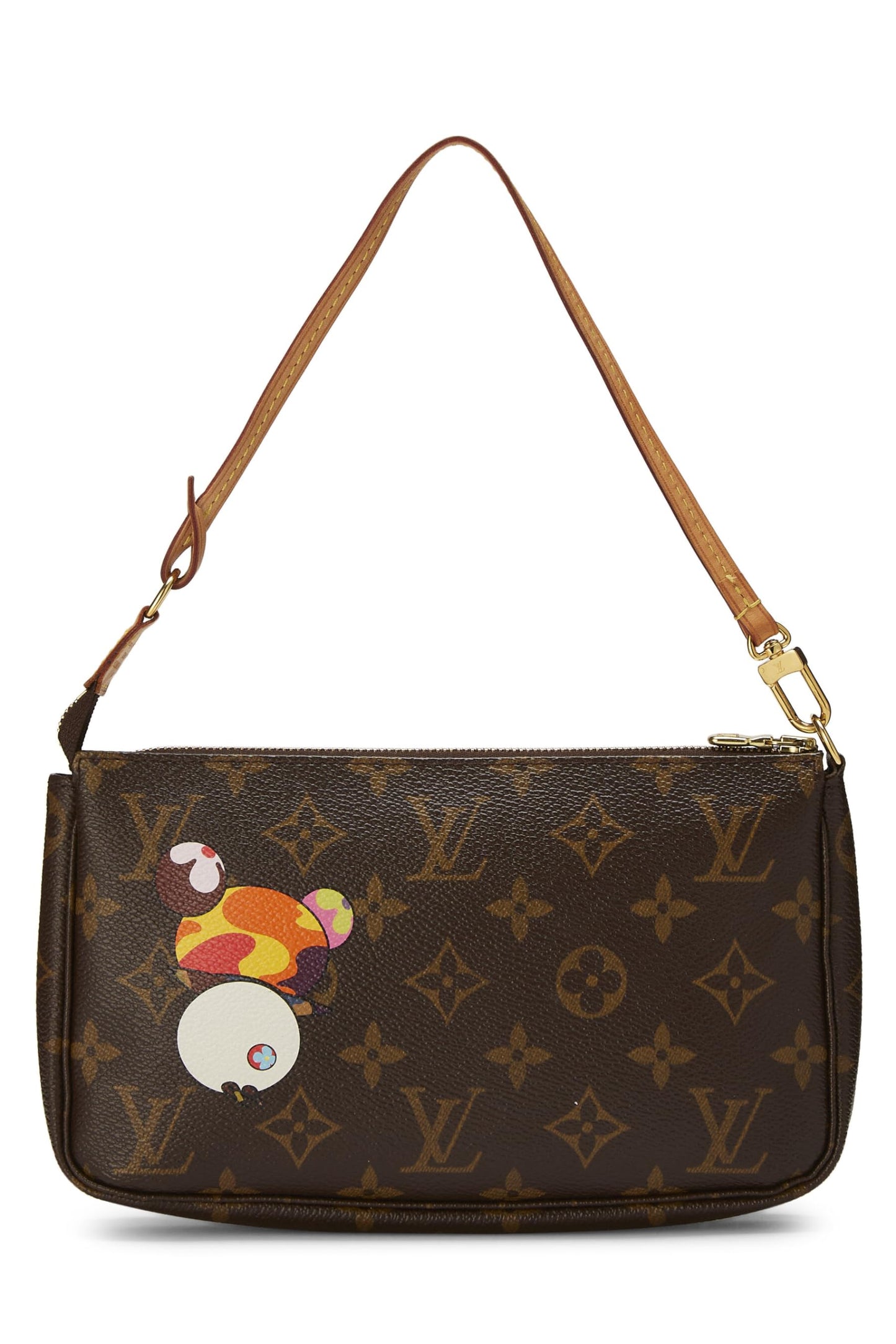 Louis Vuitton, Takashi Murakami x Louis Vuitton Monogram Canvas Panda Pochette Accessoires, Brown