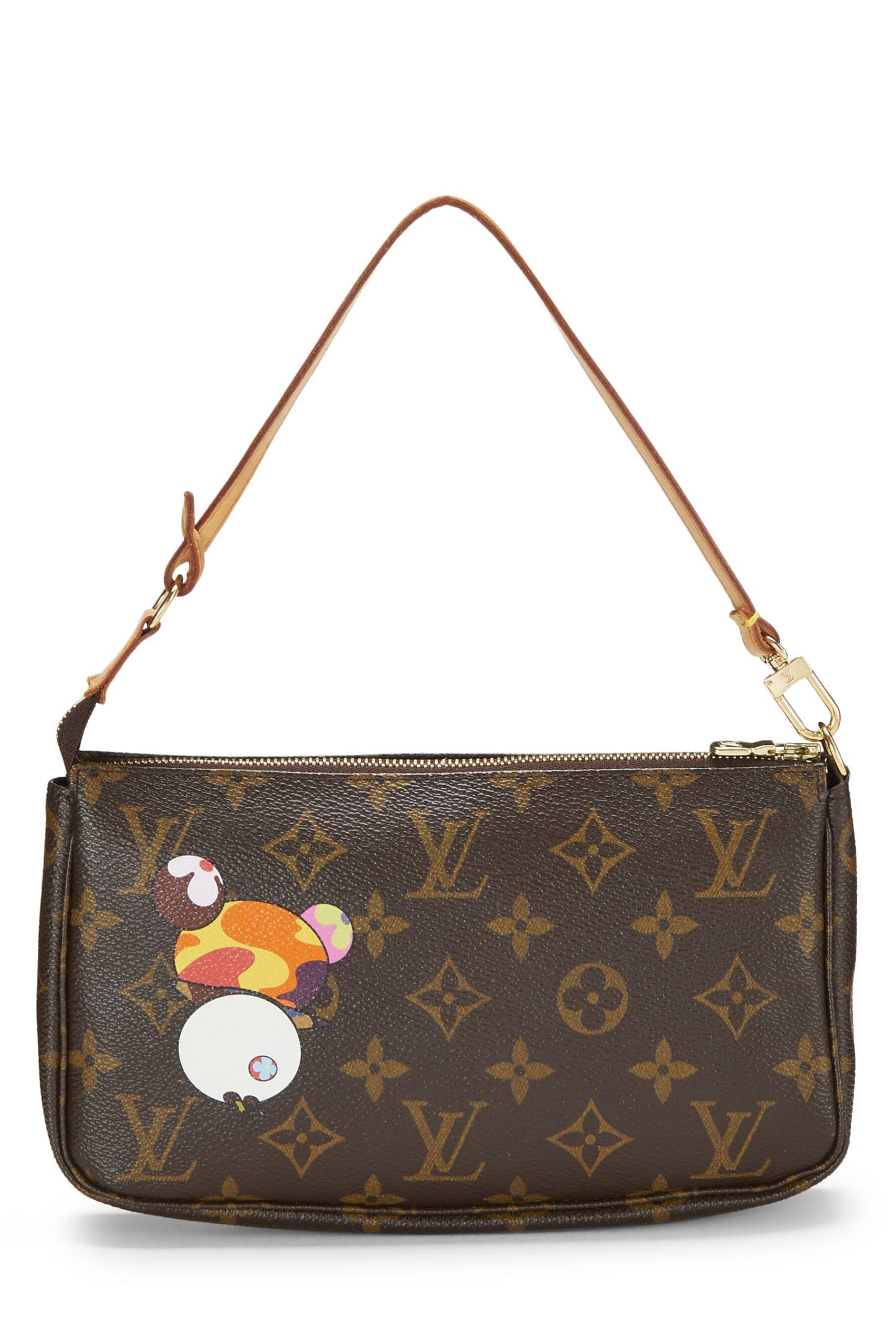 Louis Vuitton, Takashi Murakami x Louis Vuitton Monogram Canvas Panda Pochette Accessoires, Brown