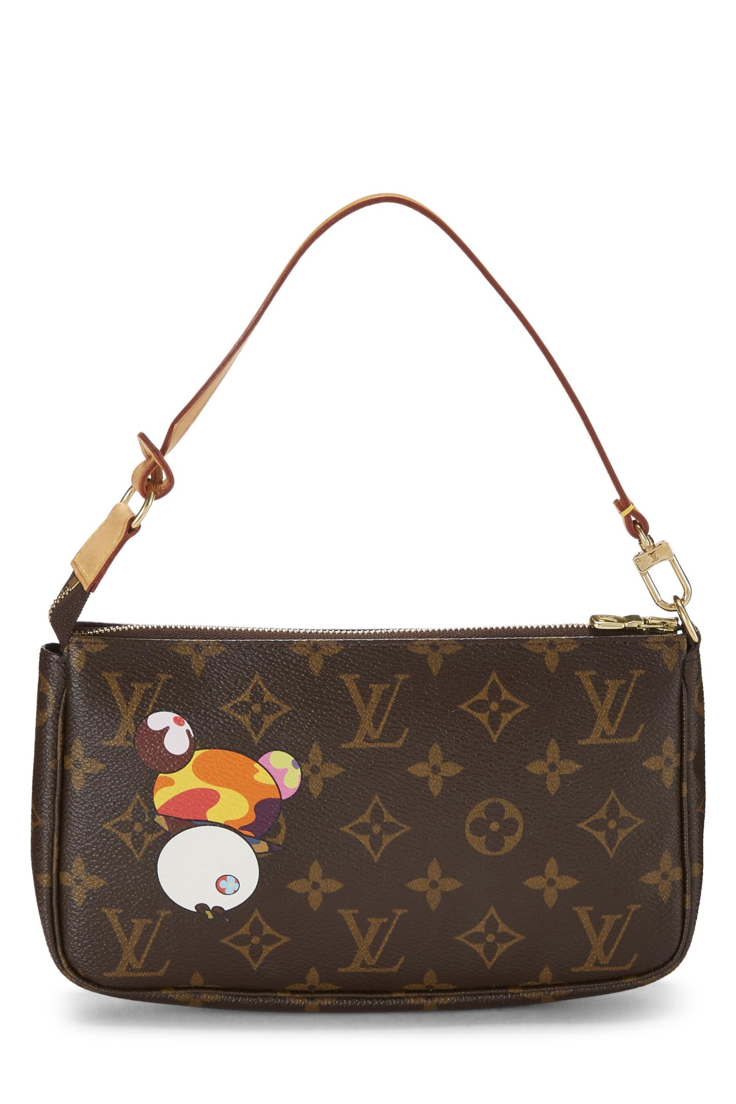Louis Vuitton, Takashi Murakami x Louis Vuitton Monogram Canvas Panda Pochette Accessoires, Brown