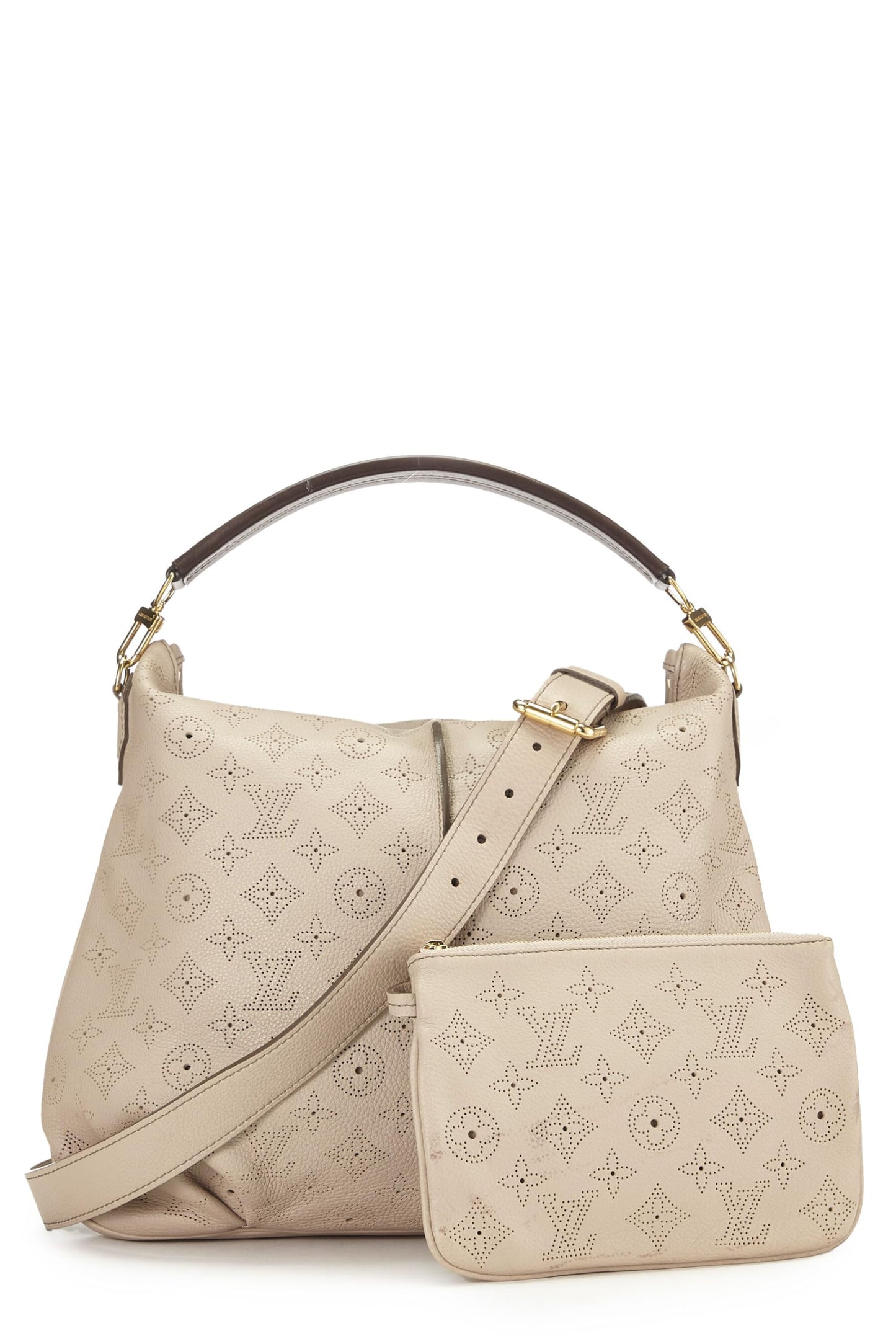 Louis Vuitton, Beige Monogram Mahina Selene MM, Beige
