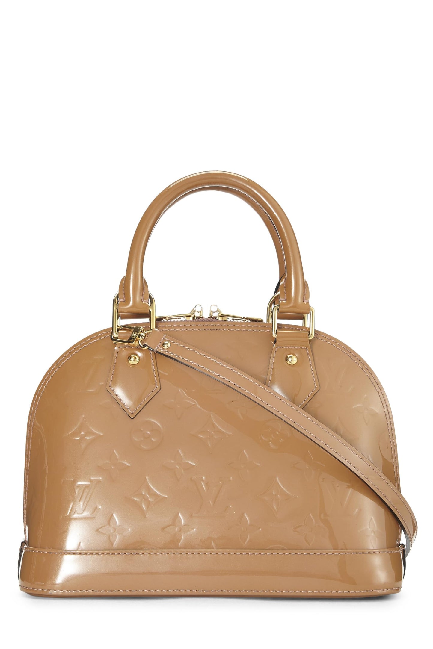 Louis Vuitton, Noisette Monogram Vernis Alma BB, Beige