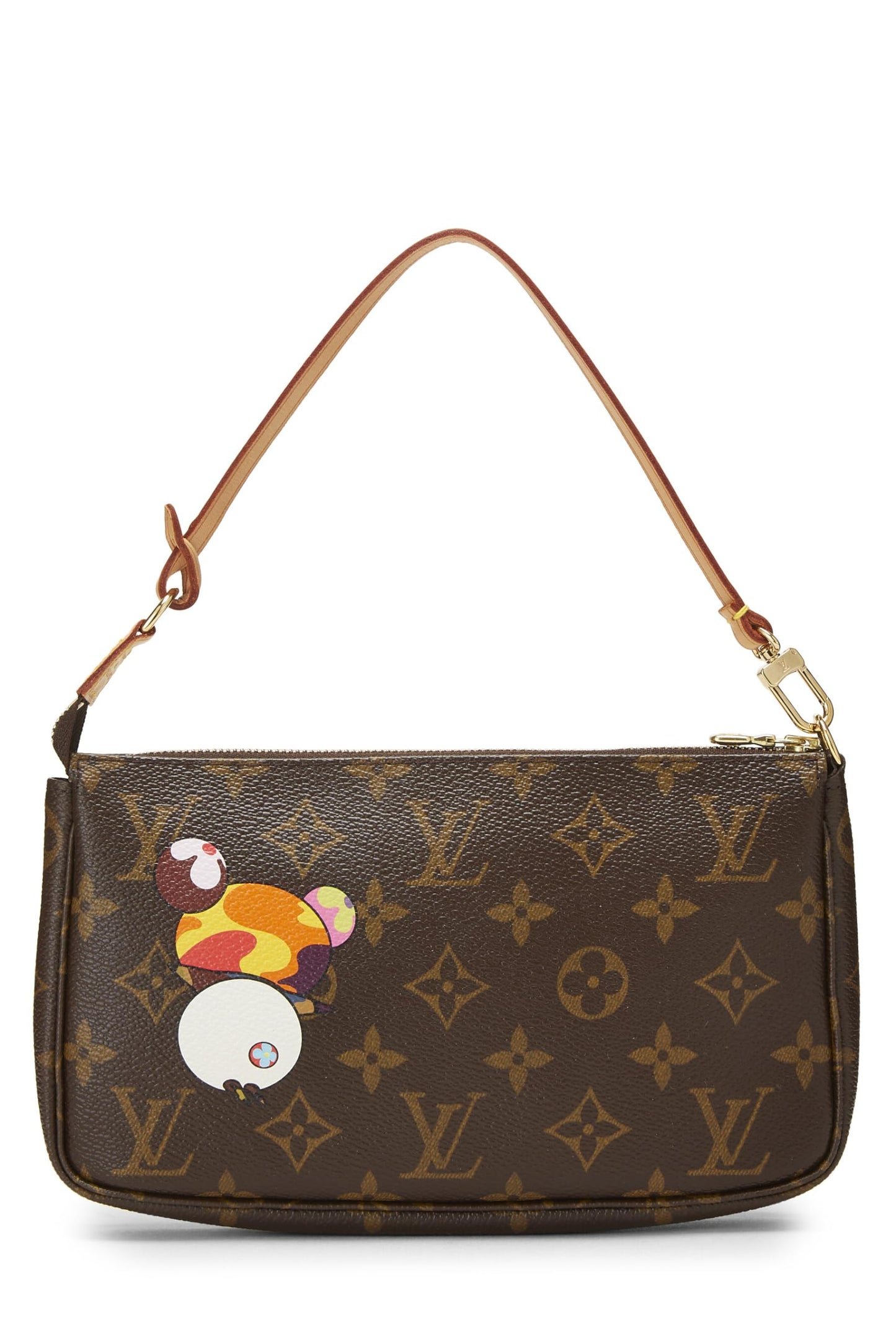 Louis Vuitton, Takashi Murakami x Louis Vuitton Monogram Canvas Panda Pochette Accessoires, Brown