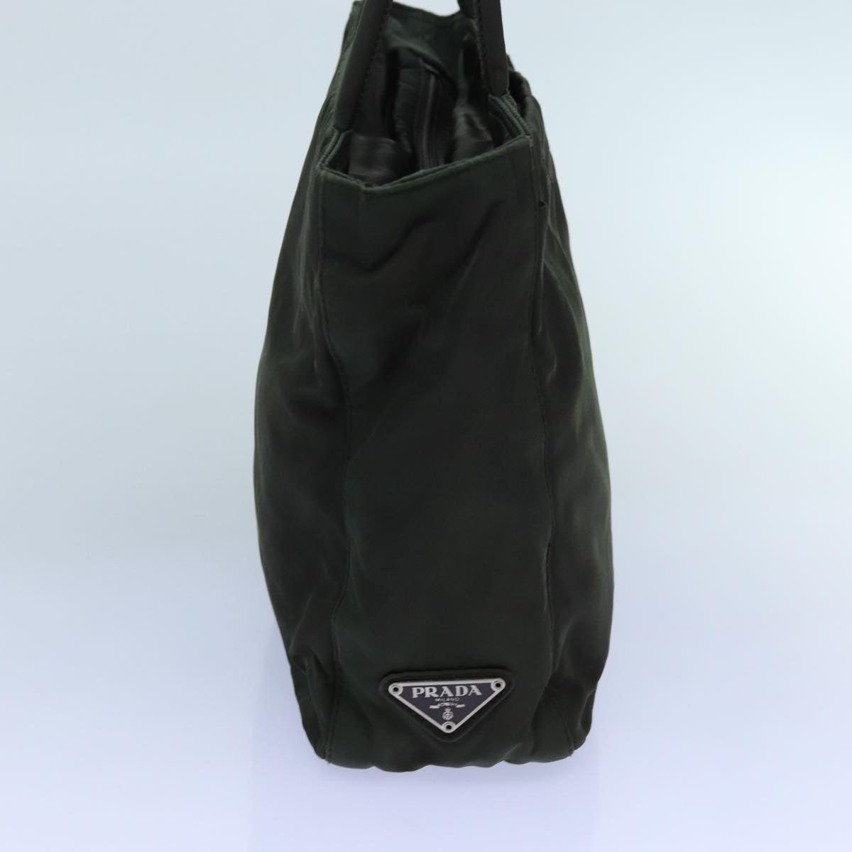 PRADA Hand Bag Nylon Khaki Auth 72784