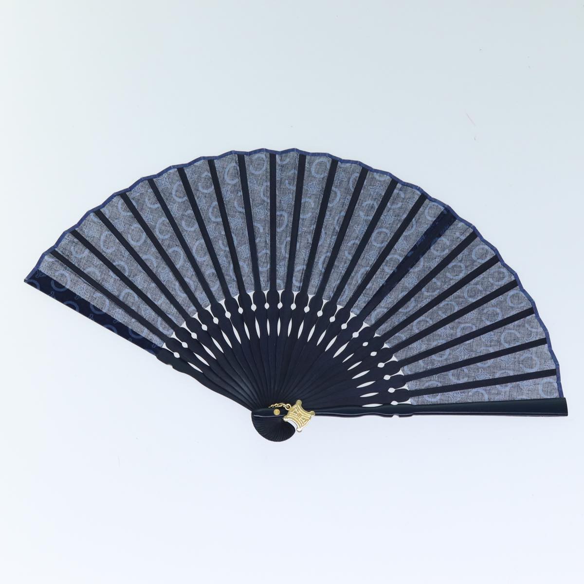 Luxury CELINE C Macadam Canvas Japanese Fan Navy 72918