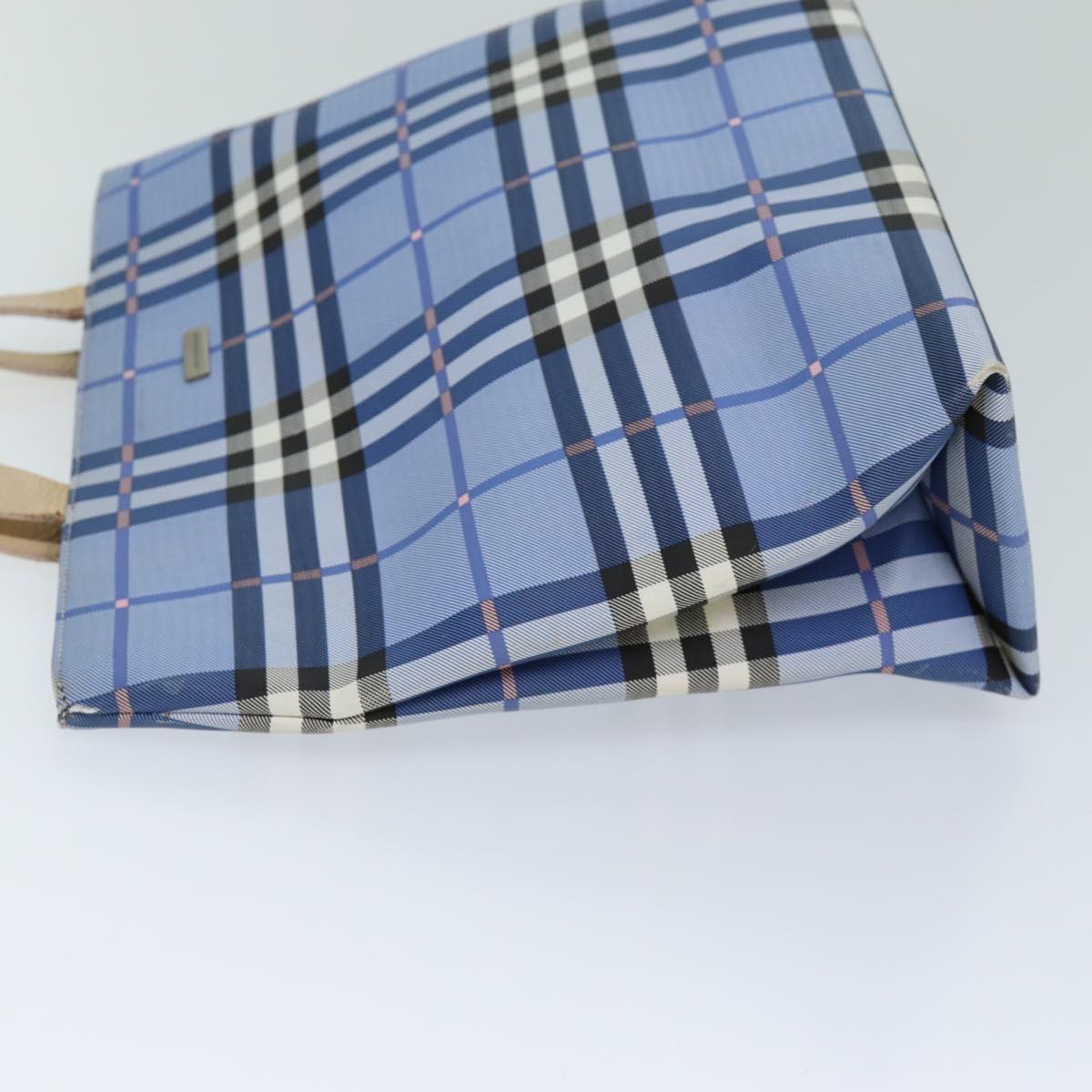 Luxury Burberry Nova Check Tote Bag Nylon Blue Auth 73344