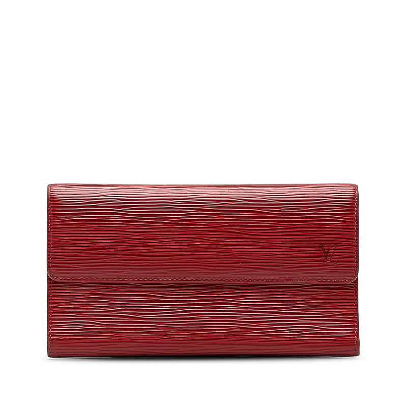 Louis Vuitton Epic Port-Trezor International Long Wallet M63387 Castilian Red Leather Louis Vuitton