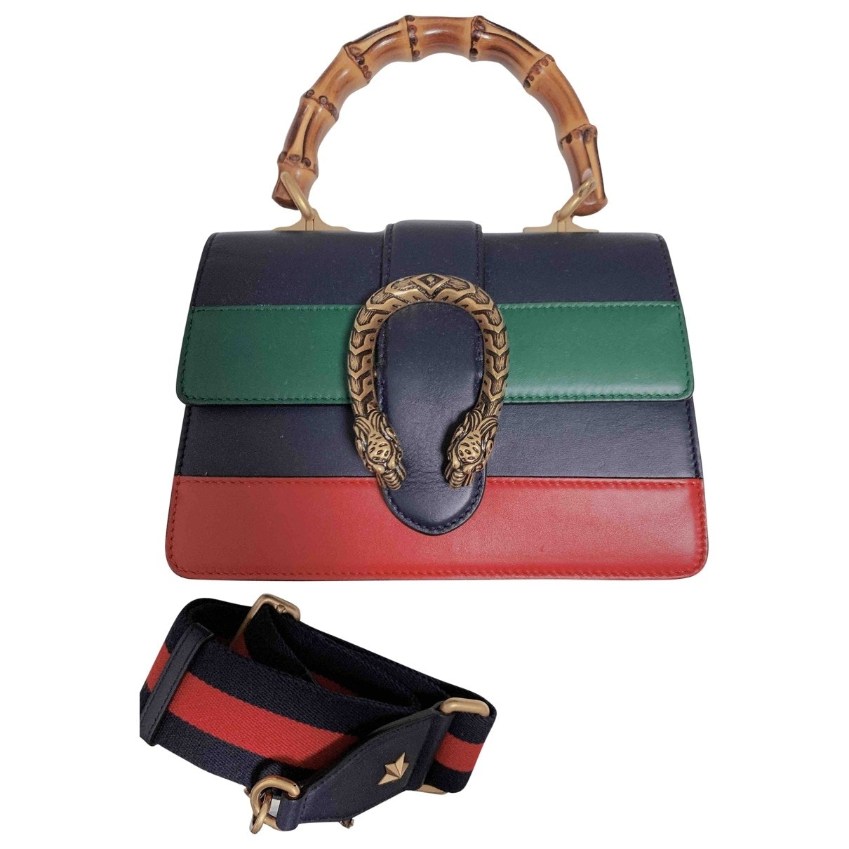 Gucci dionysus blue leather handbag