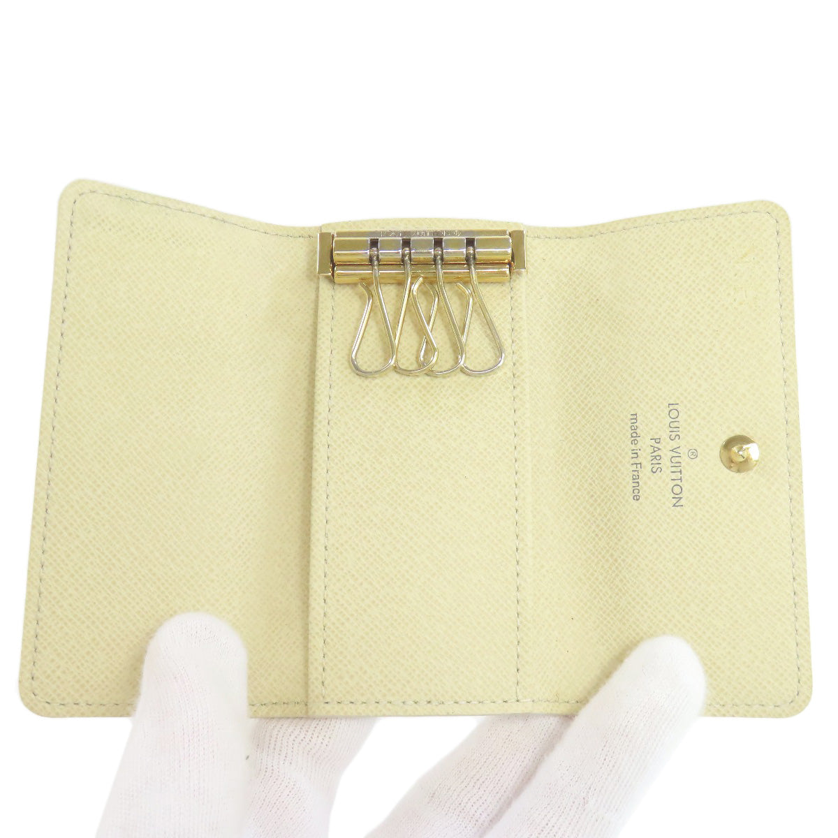 LOUIS VUITTON Key case Key holder N60020 Damier canvas white Multicles4 Women