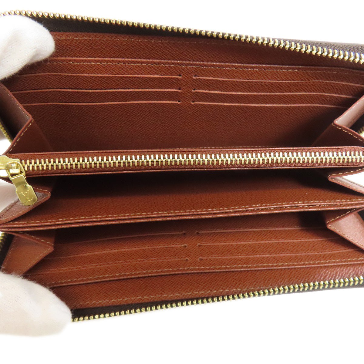 LOUIS VUITTON Long Wallet Purse M42616 Monogram canvas Brown Zippy wallet