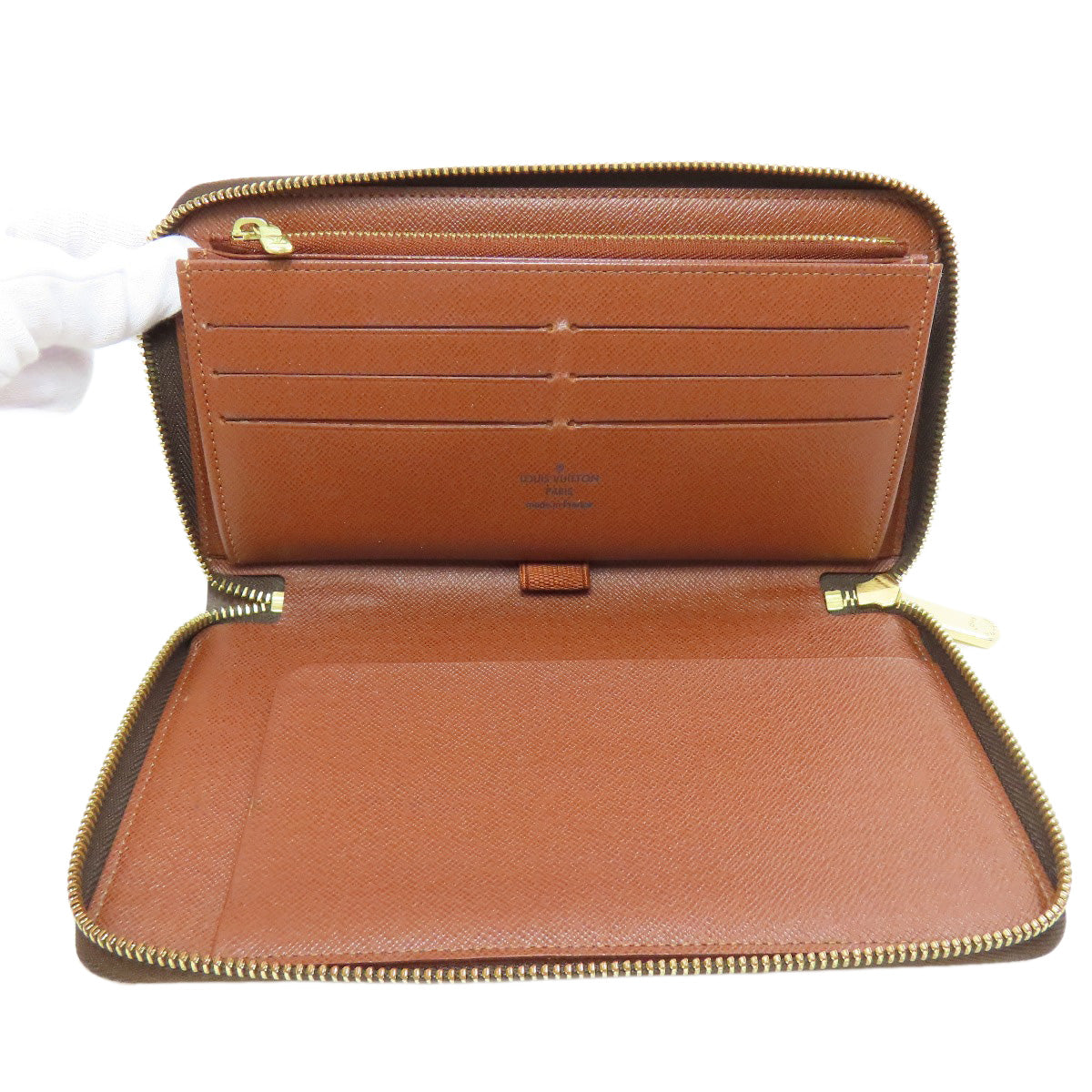 LOUIS VUITTON Long Wallet Purse M60002 Monogram canvas Brown Zippy Organizer