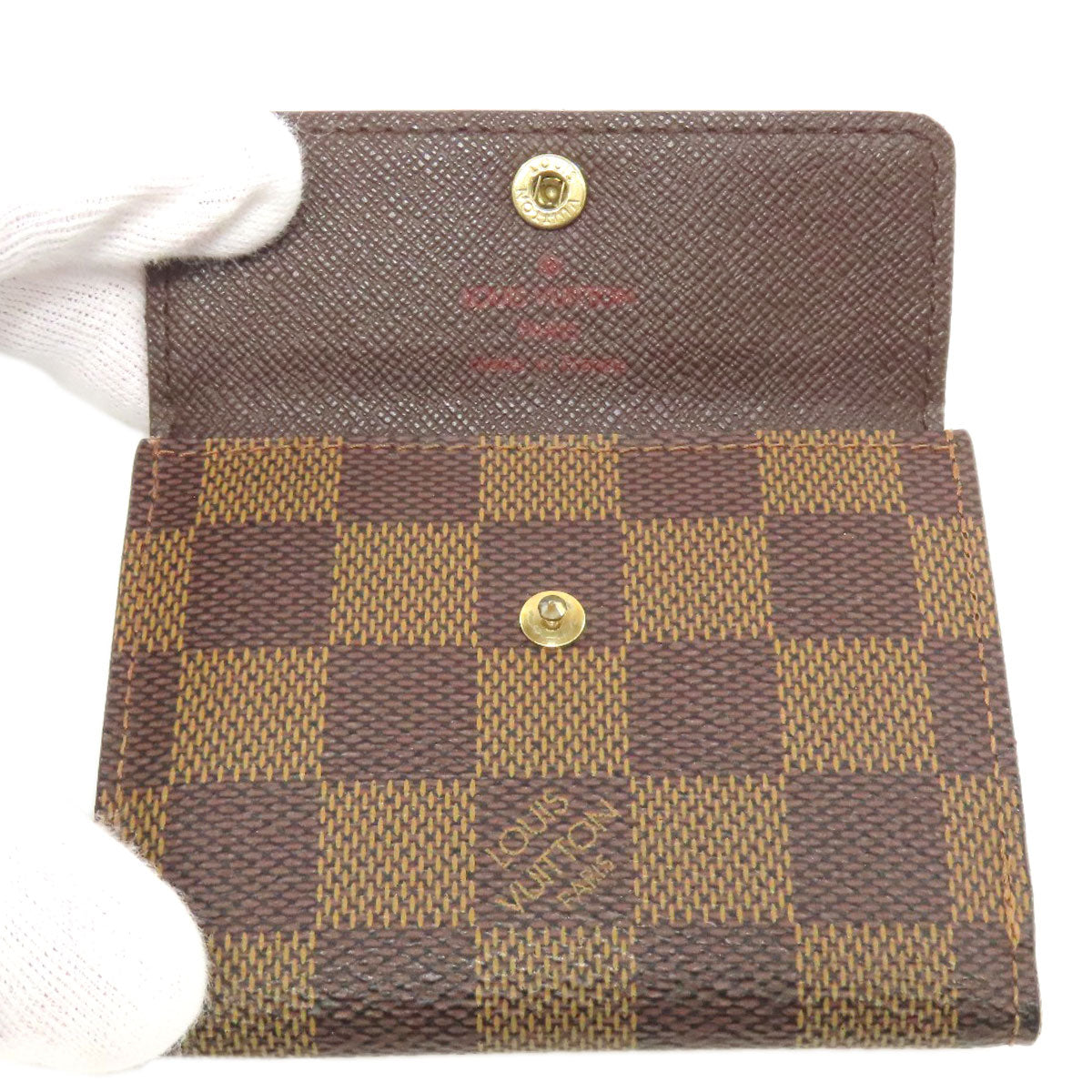 LOUIS VUITTON Coin case N62925 Damier canvas Brown Ludlow Women