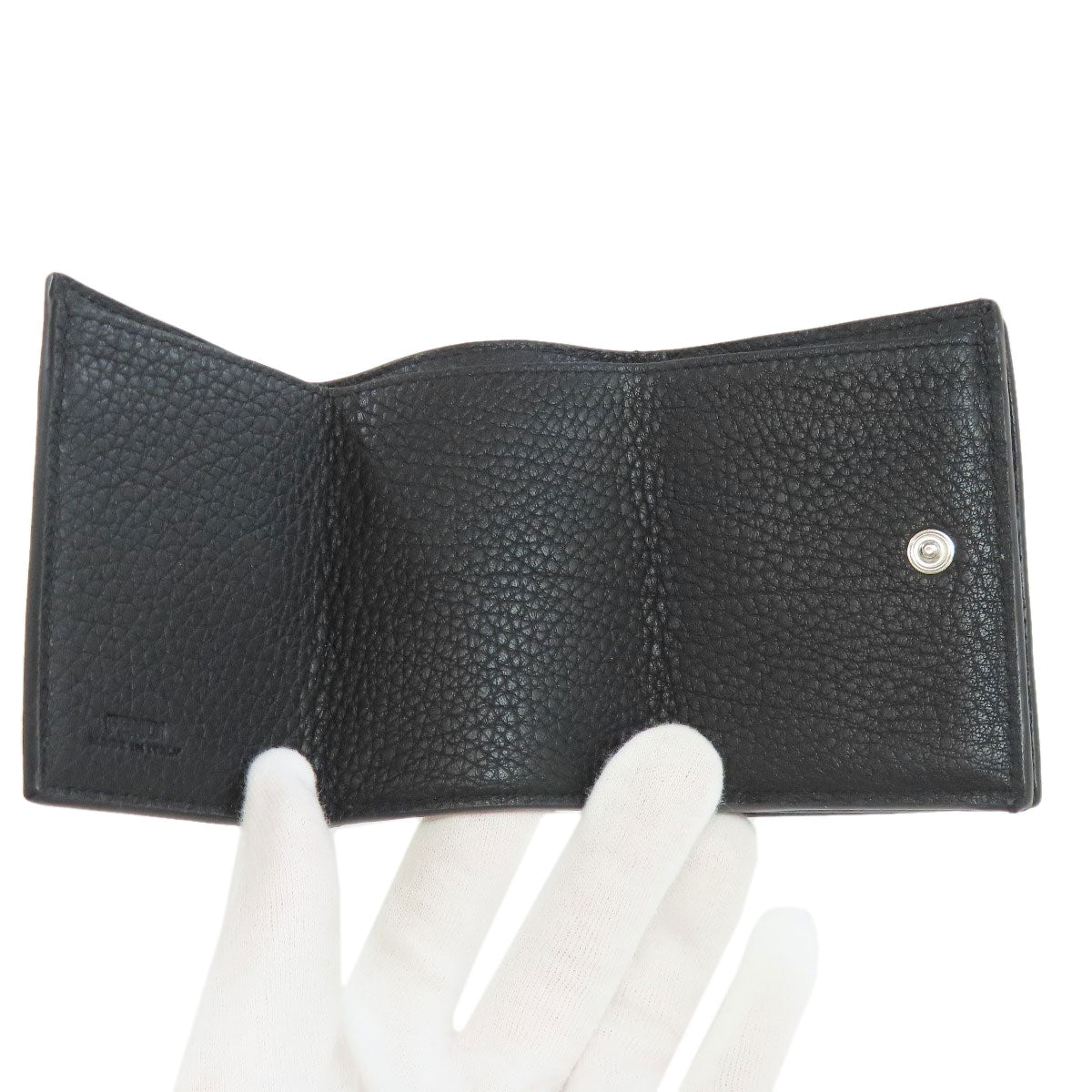 FENDI Bifold Wallet 7M0280 leather black logo Women