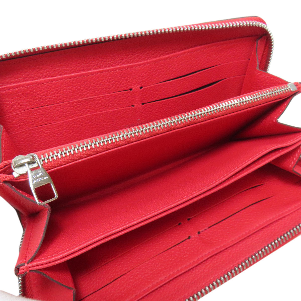 LOUIS VUITTON Long Wallet Purse M61788 Ann Platt Red Zippy wallet old Women