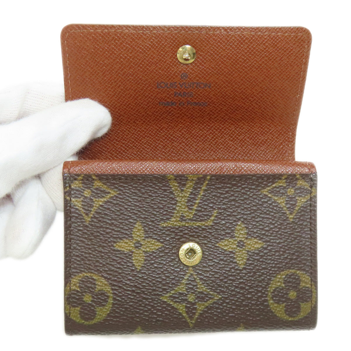 LOUIS VUITTON Coin case M61930 Monogram canvas Brown Portonet Plat Women(Unisex)
