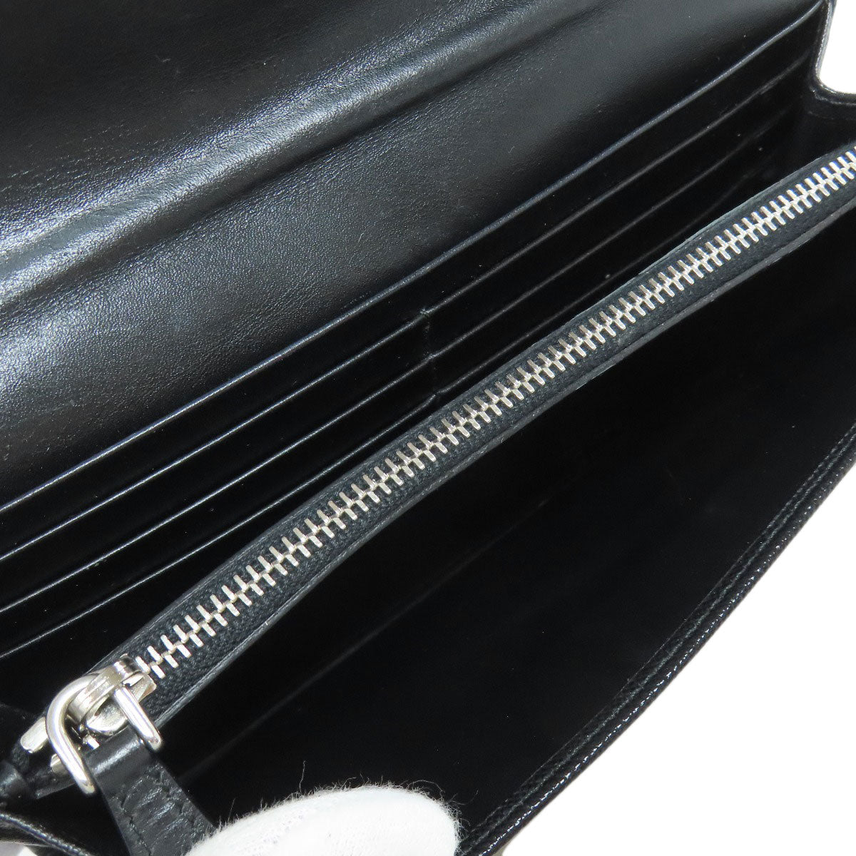 PRADA Long Wallet Purse 1M1037 Safiano black logo Women