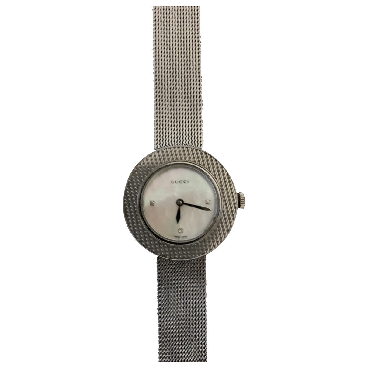 Gucci white steel watch