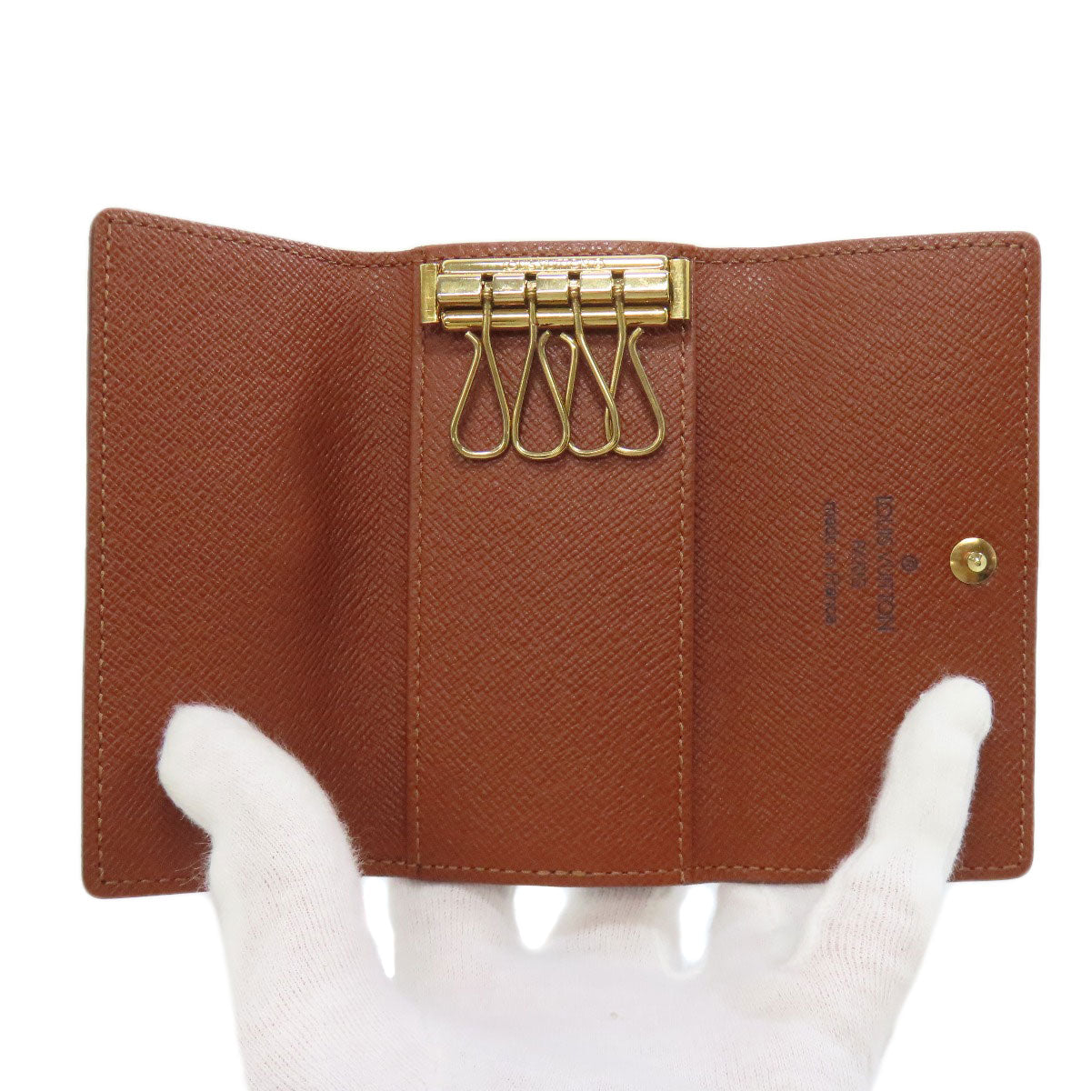 LOUIS VUITTON Key case Key holder M62631 Monogram canvas Brown Multicles4