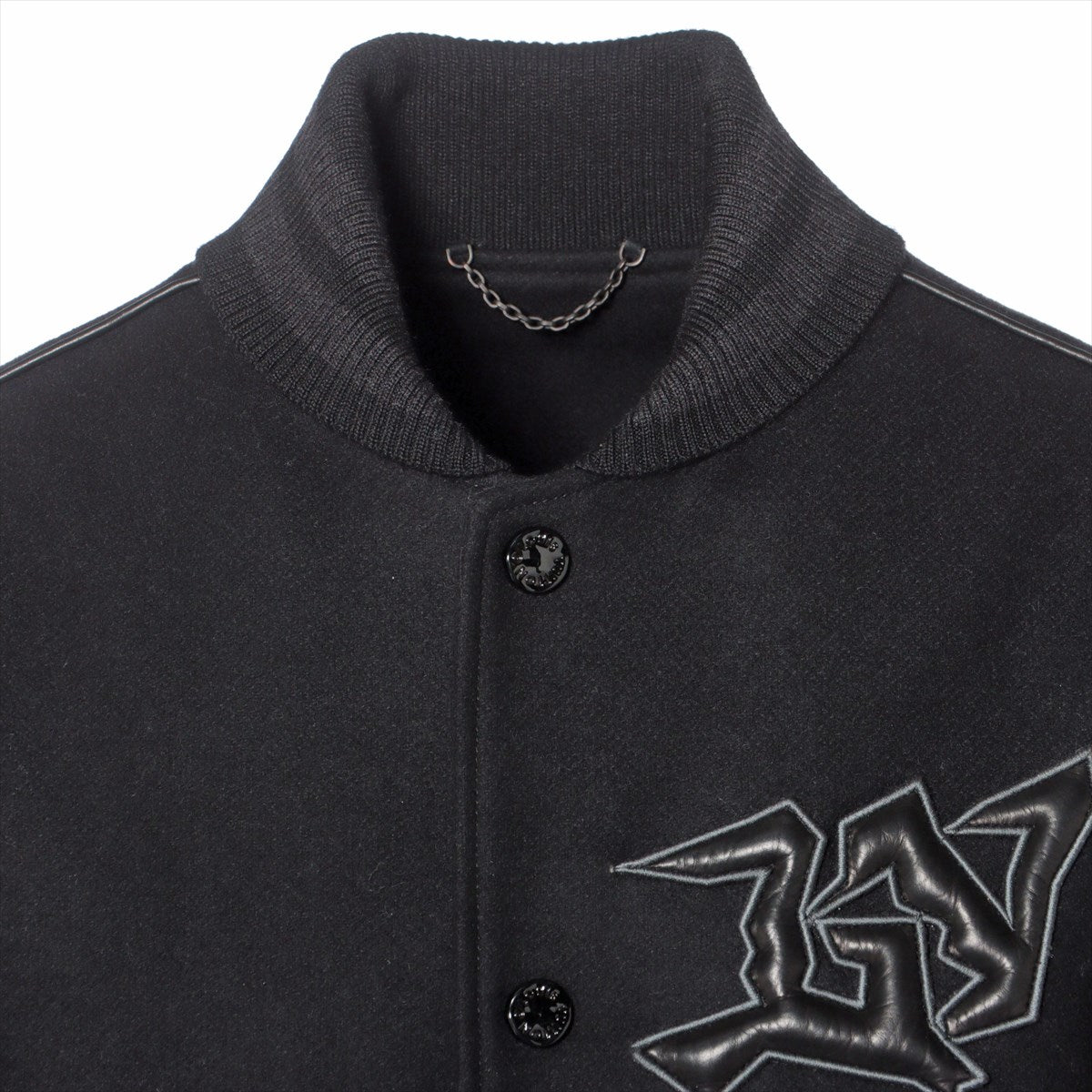 Louis Vuitton 22AW Wool x Leather St 46 Black x Grey RM222V Monogram Emboslezer and Wool Bronzone