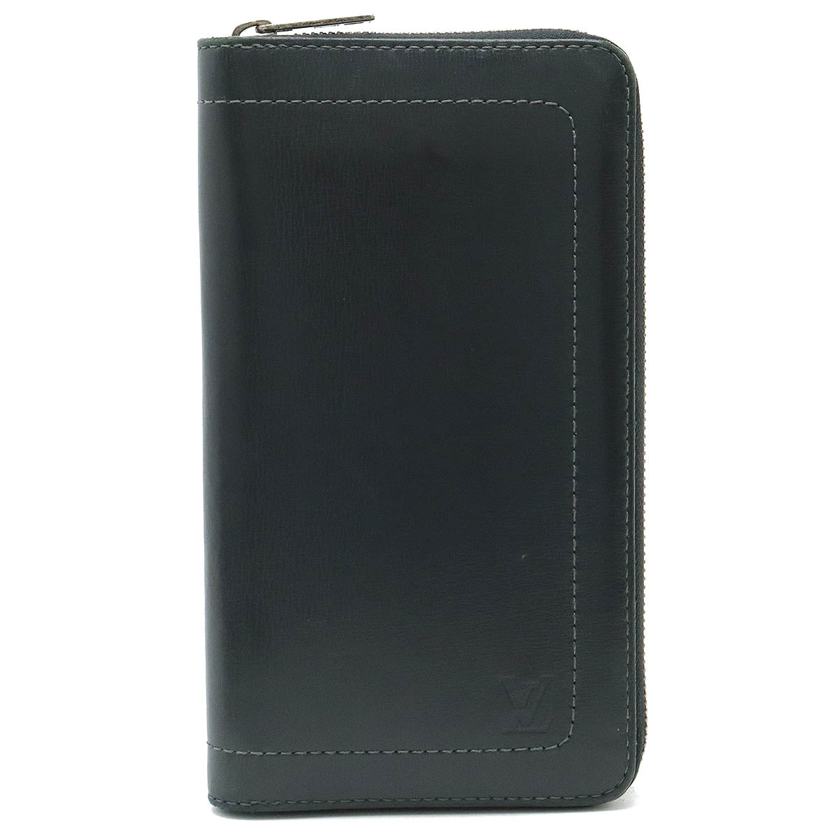 Louis Vuitton Louis Vuitton Utah Jeepy Organizer Round Long Wallet Carf Leather Basalt Initial Inlet M97026