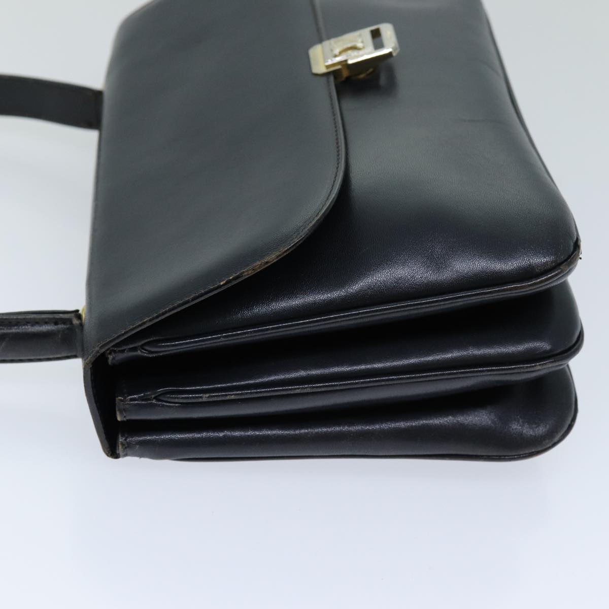 Luxury CELINE Hand Bag Leather Navy 76089