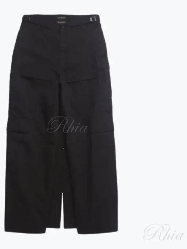 Luxury Balenciaga Trending 2026 Apron Cargo Pants A Line Skirt Black Black