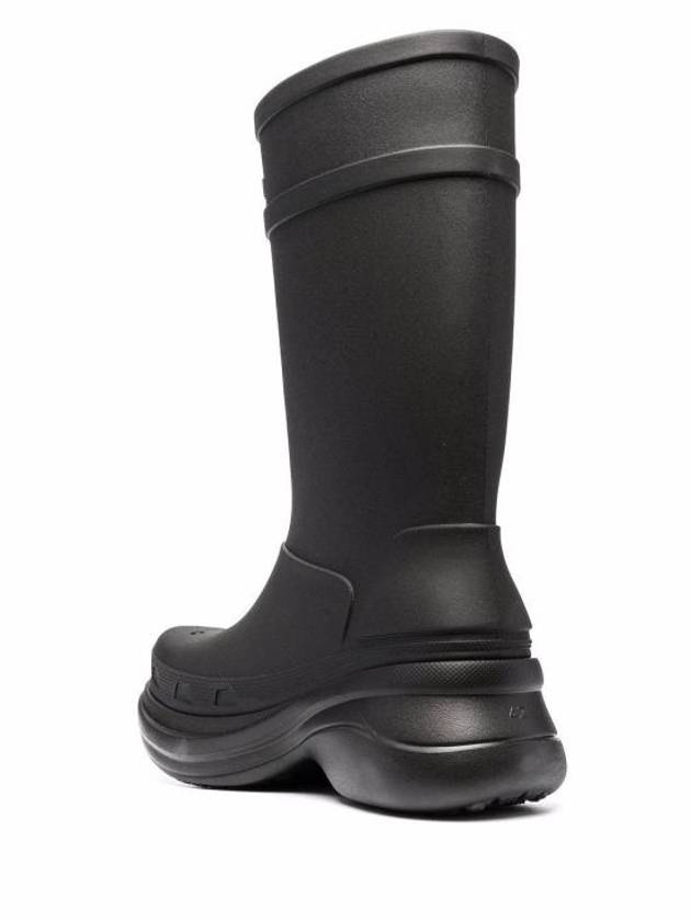 Luxury Balenciaga Trending 2026 Crocs Rain Boots Black