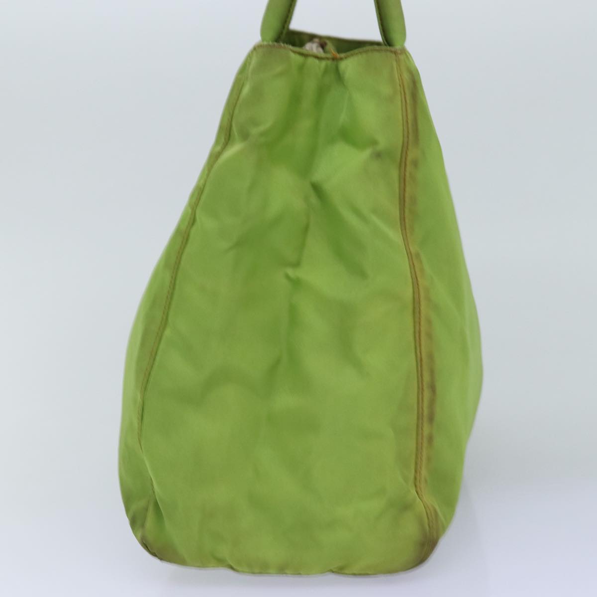 PRADA Hand Bag Nylon Green Auth 76574