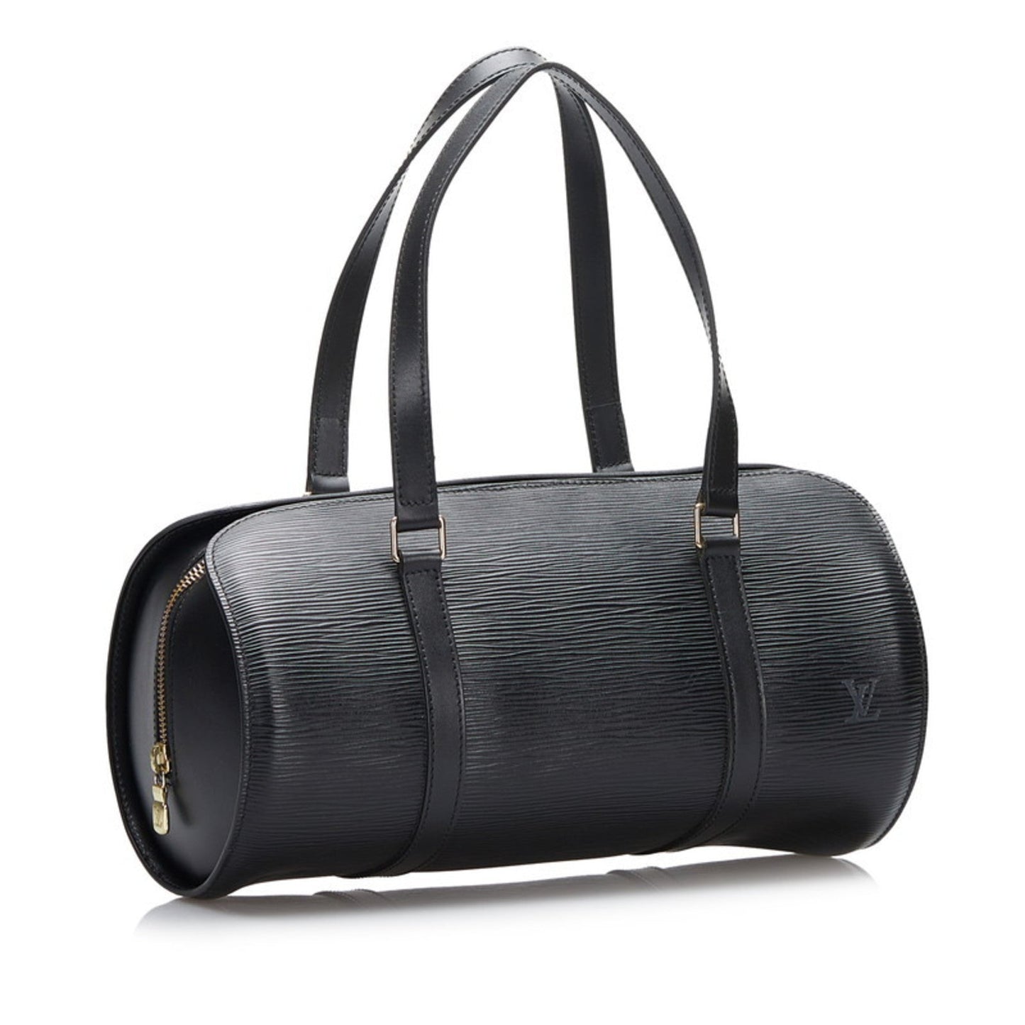 Louis Vuitton Black Leather Soufflot handbag bag