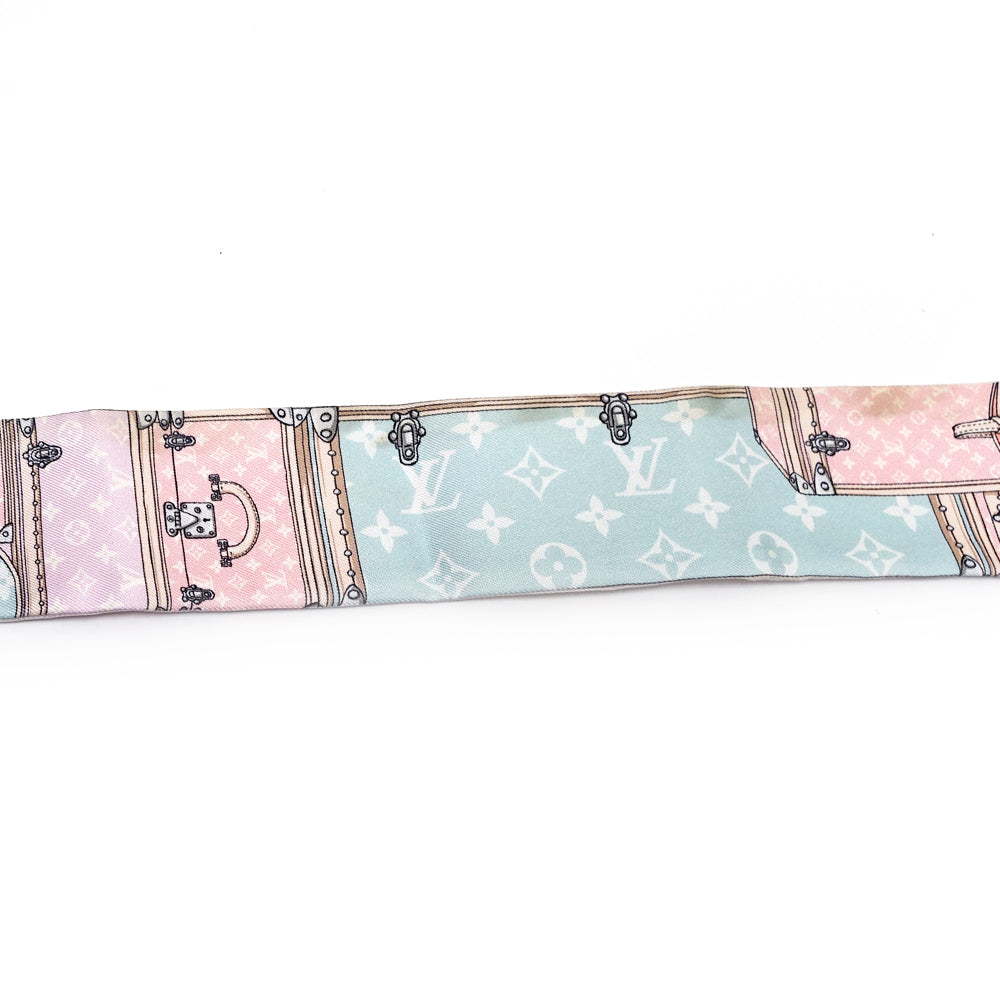 Louis Vuitton Band BB Retsgo M76441 Pink Long Wardrobe LV Logo Monogram Design Silk