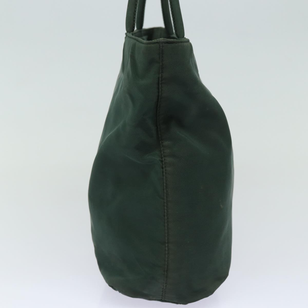 PRADA Hand Bag Nylon Green Auth 78266
