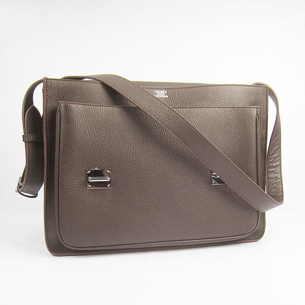 Luxury Hermes Steve H2812 Lambskin Coffee Handbag